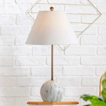 Miami 29" Minimalist Resin/Metal LED Table Lamp - JONATHAN Y